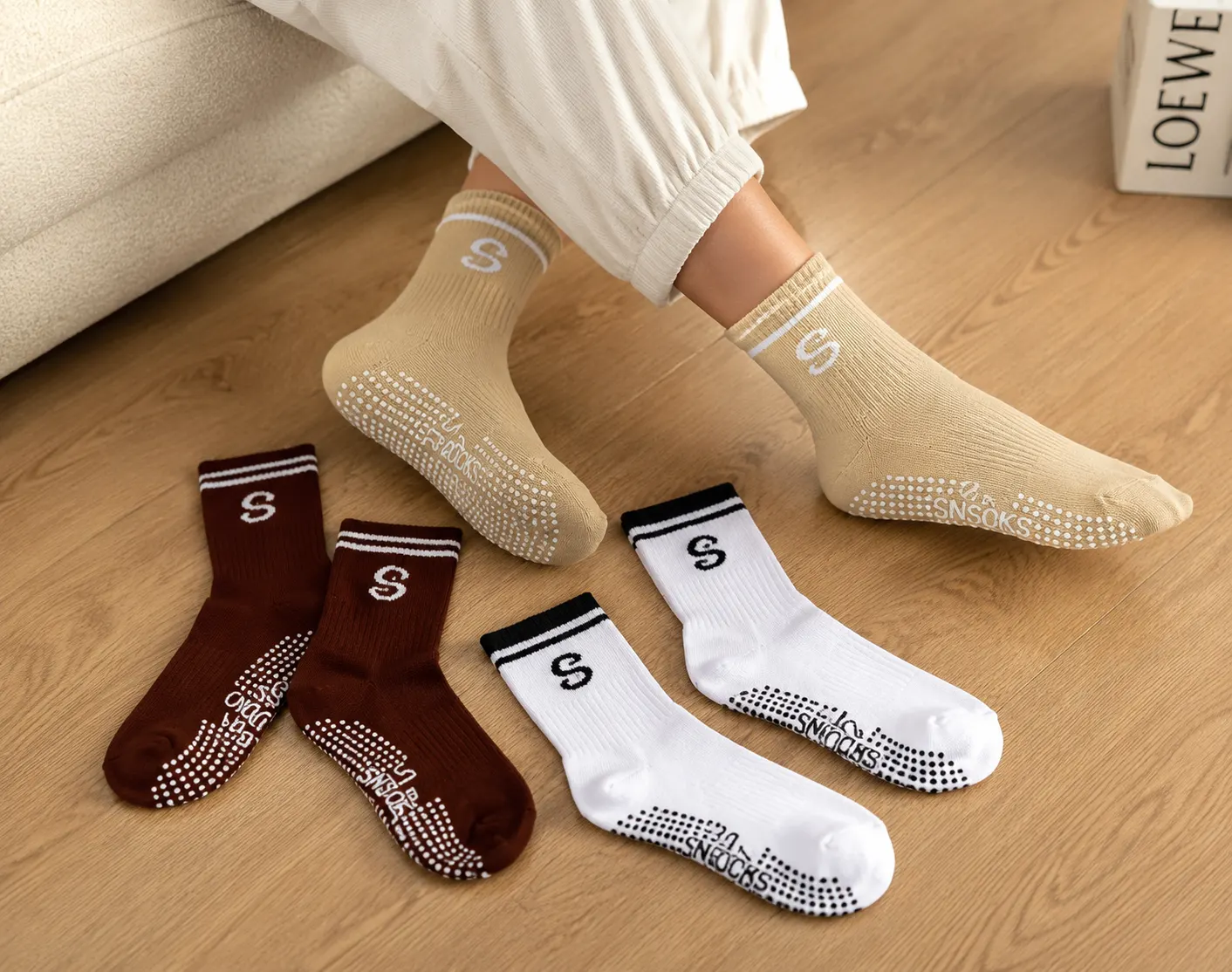 Custom grip socks in several colors